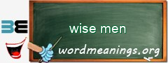 WordMeaning blackboard for wise men